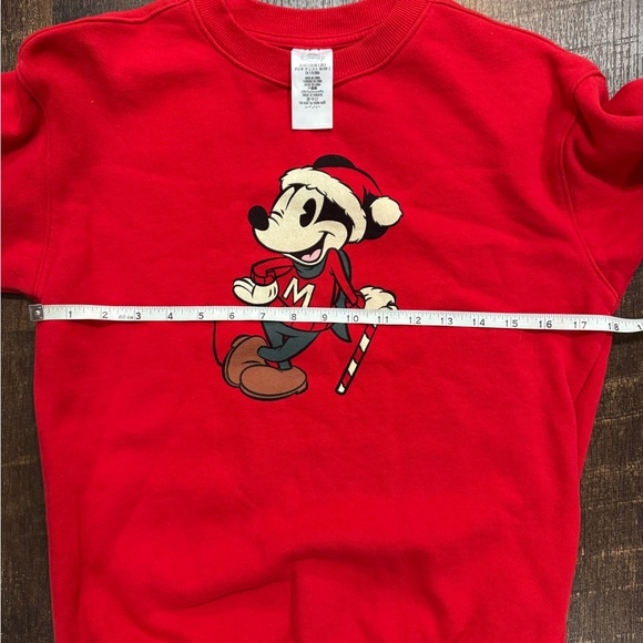Disney Red women’s Crewneck Sweater with vintage Mickey Mouse graphic - Picture 3 of 4